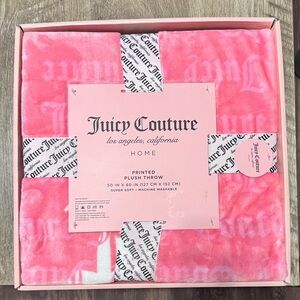 Juicy Couture Printed Plush Throw